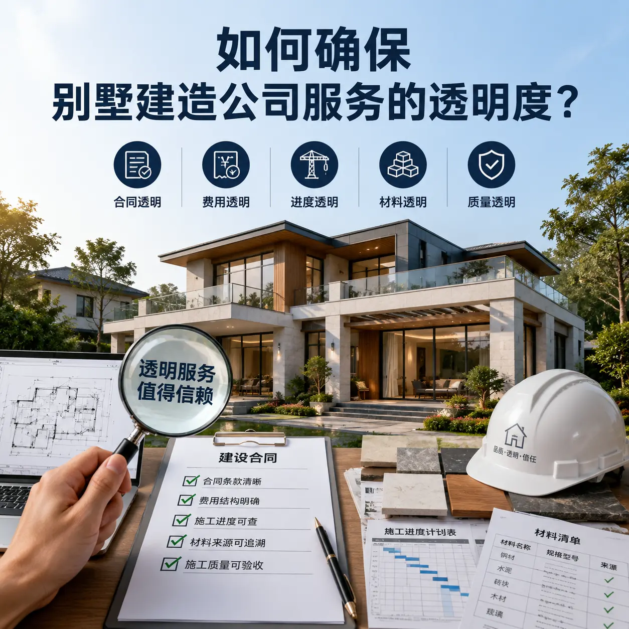 在 天柱 如何确保别墅建造公司服务的透明度？