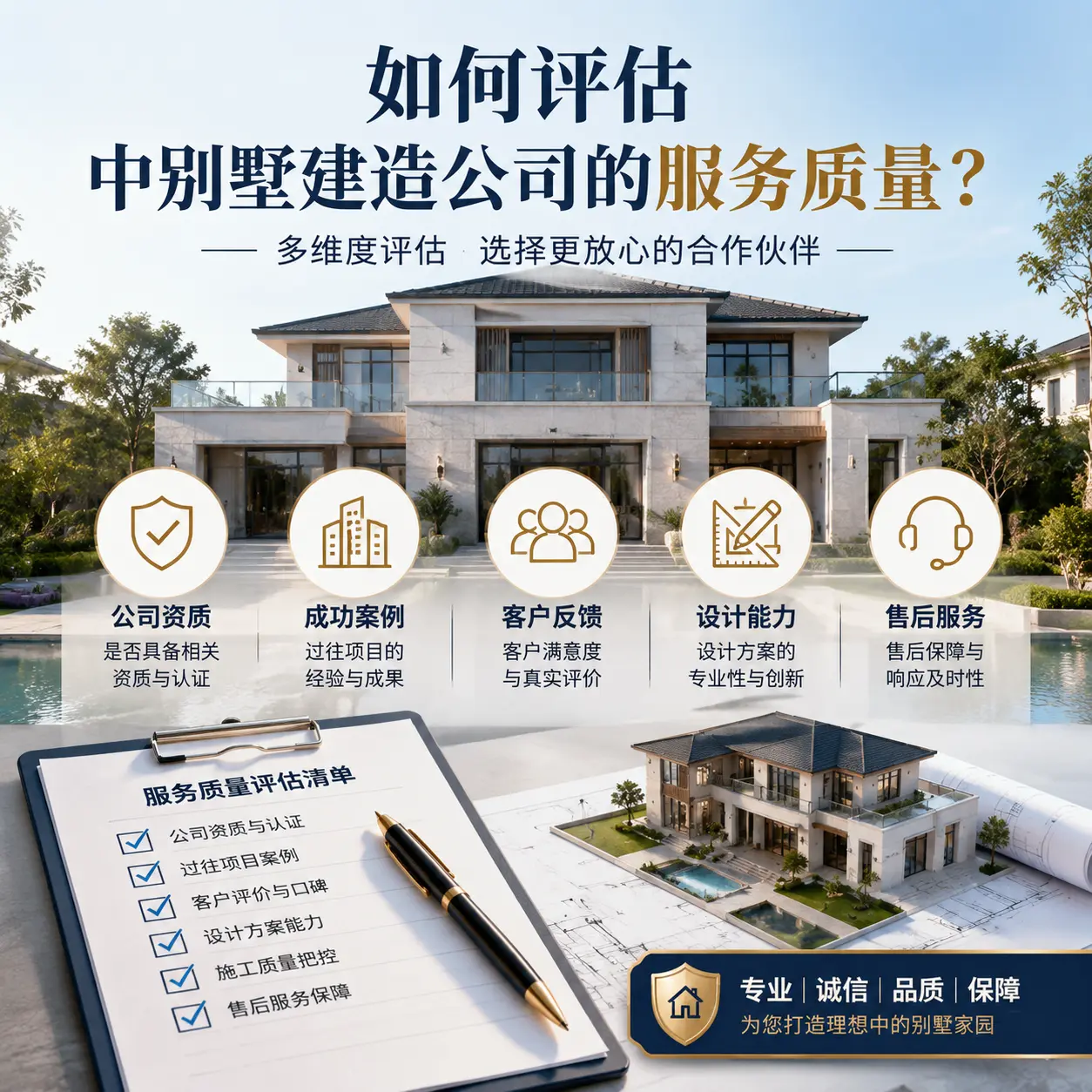 如何评估 天柱 中别墅建造公司的服务质量？