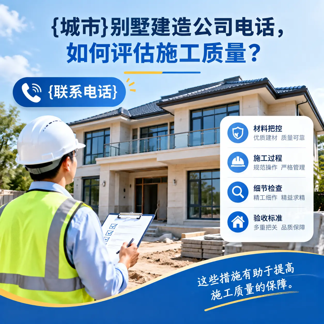 天柱别墅建造公司电话，如何评估施工质量？