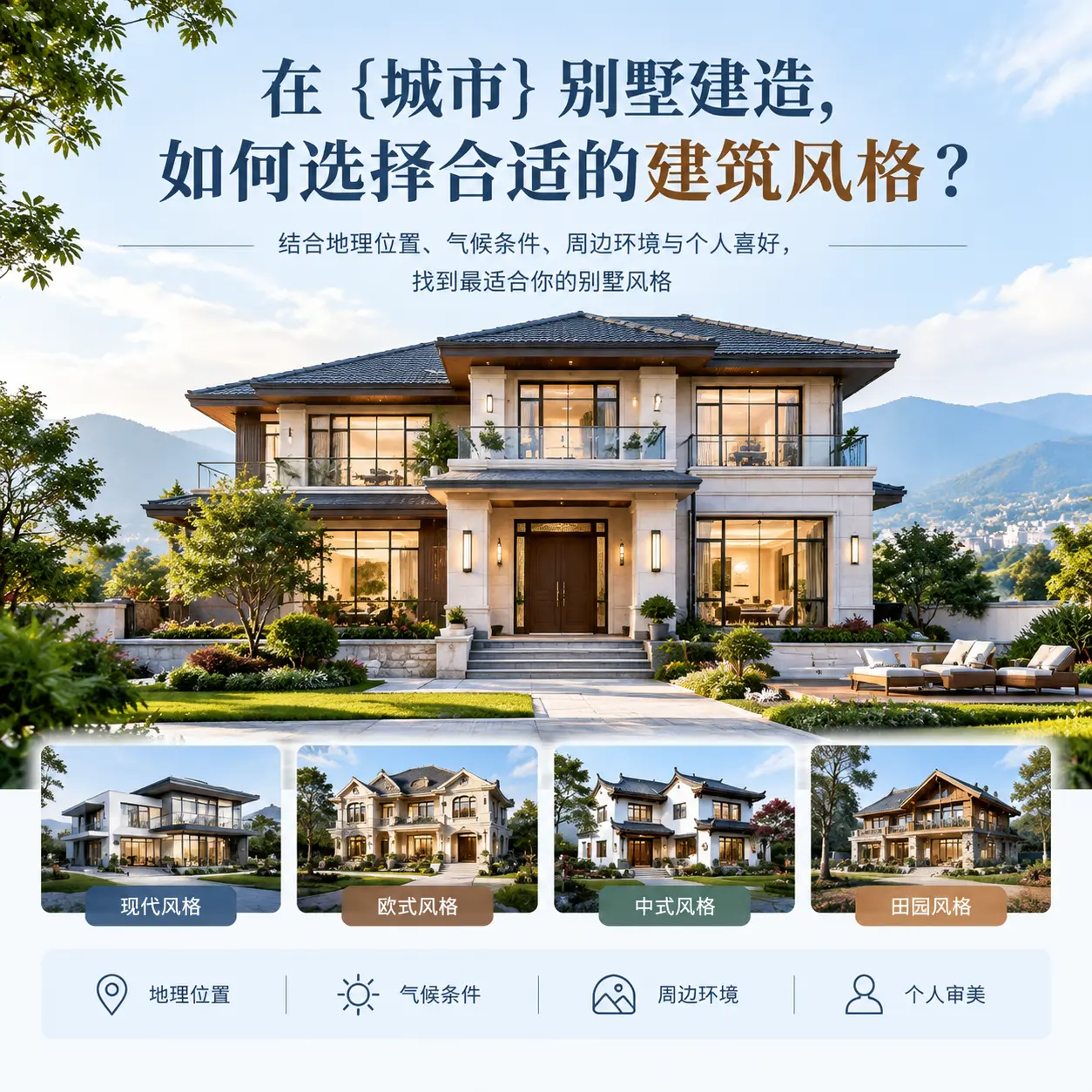 在 天柱 别墅建造，如何选择合适的建筑风格？